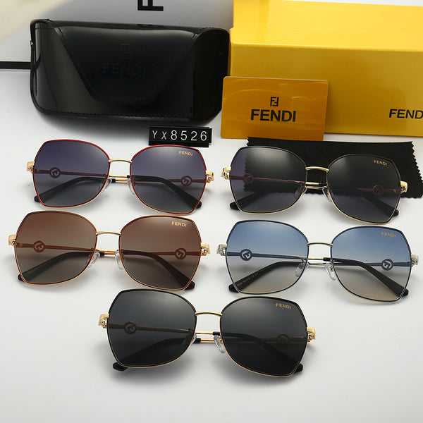 Fendi 8526 brand polarized metal sunglasses trend 100% UV400 designer with brand box