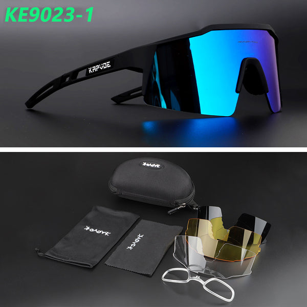 Kapvoe Revo Photochromic Cycling Sunglasses Men Blue Photochromic Cycling Glasses Mountain Bicycle Goggles Eyewear Sports