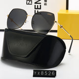 Fendi 8526 brand polarized metal sunglasses trend 100% UV400 designer with brand box