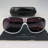 Men&Women's Retro Sunglasses Unisex Square Matte Frame Carrera Glasses+Box