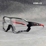 KAPVOE Unisex Photochromic Goggles Cycling Sunglasses Sport Road Mountain Bike Glasses