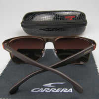 Retro Carrera Sunglasses Unisex Aviator Black and Brown Frame Glasses