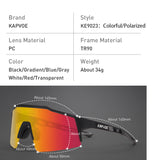 Kapvoe Cycling Glasses MTB Road Bike Sunglasses 4 Lens Polarized Cycling Eyewear Men /Women UV400 Mountain Bicycle Goggles